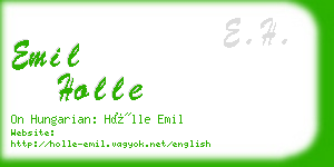 emil holle business card